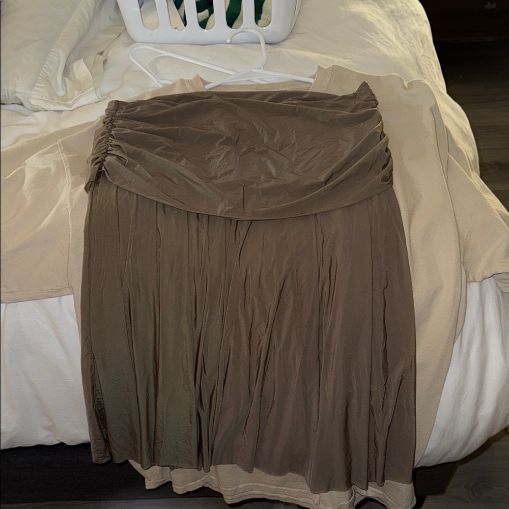 SKIMS A-Line Skirt in Brown